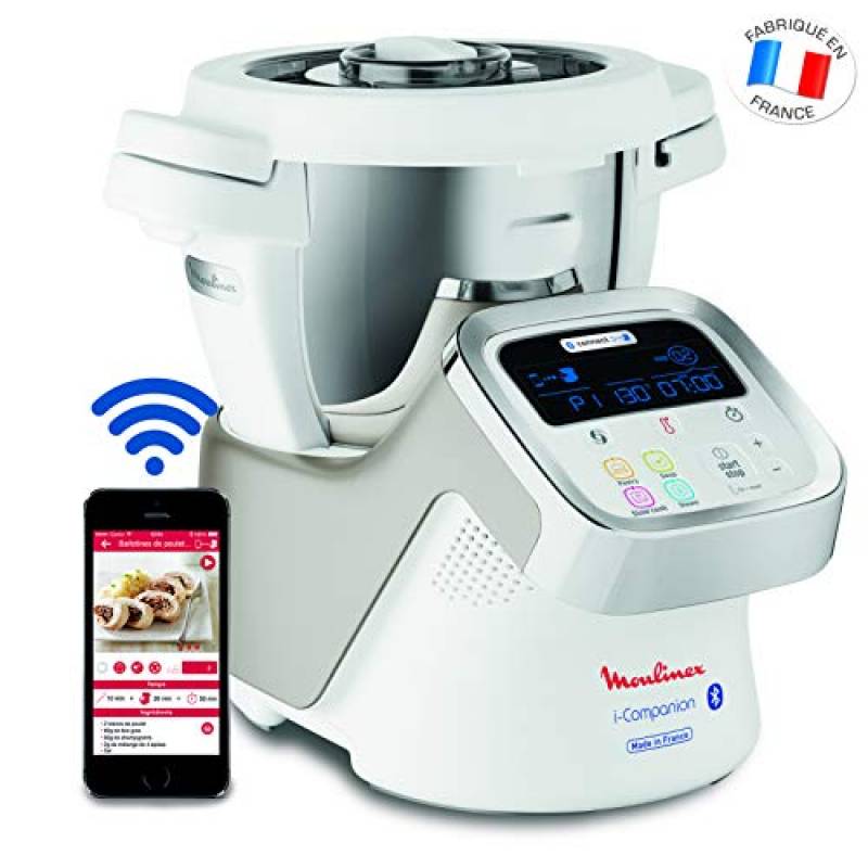 Moulinex HF900110 i-Companion Robot Multifunzione da Cucina, Connesso alla sua App Dedicata